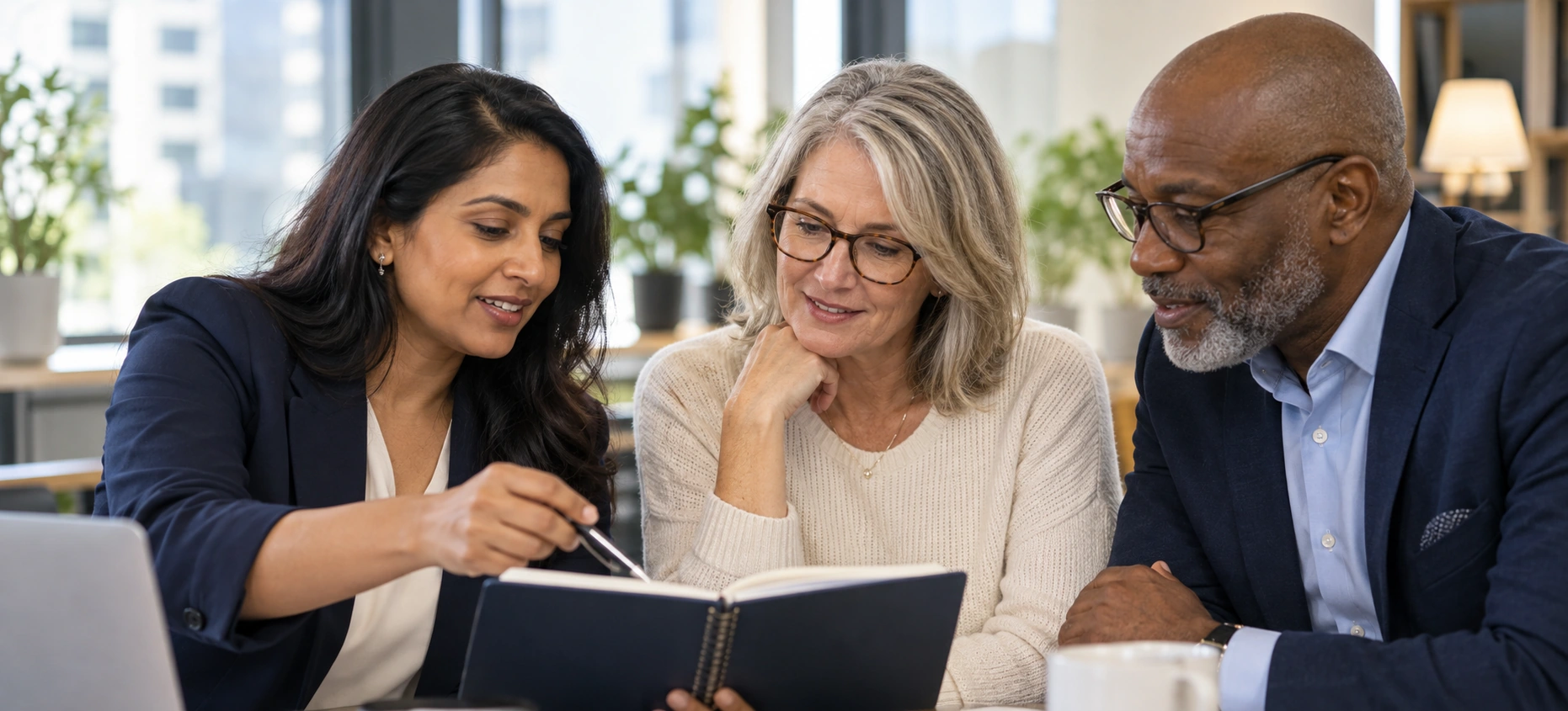 Age-Friendly Business Professionals of different ages learning together.